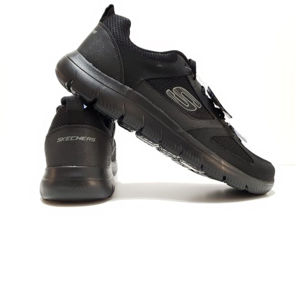 black skechers wide fit